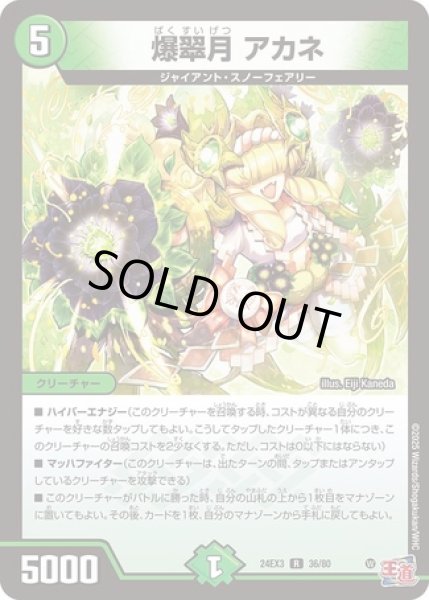 画像1: 爆翠月アカネ/【自然文明】《DM24EX3 36/80》 (1)