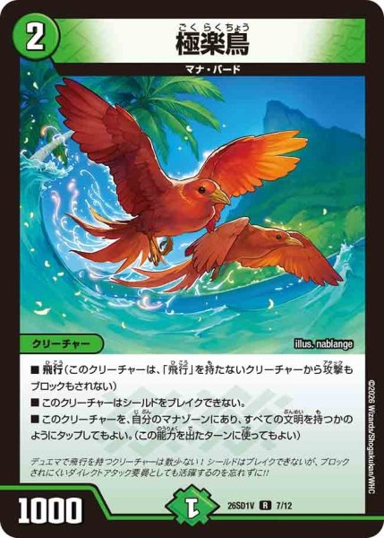 画像1: 極楽鳥/【自然文明】《26SD1V 7/12》 (1)